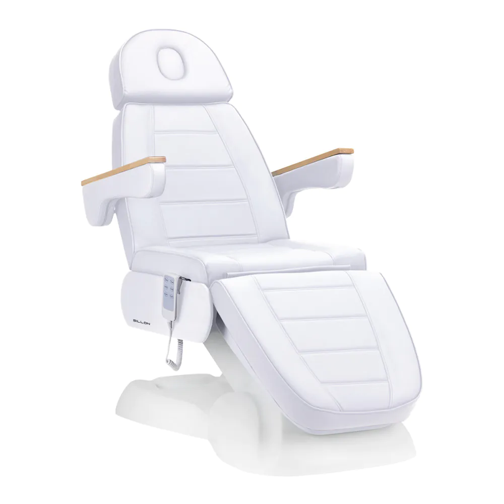 Scaun cosmetic electric Sillon Lux, 3 motoare, alb rece